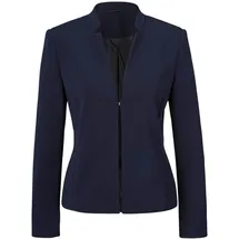GOLDNER Kurzgröße: Eleganter Festblazer mit Stehkragen", in marine | Gr.: 19,