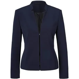 GOLDNER Kurzgröße: Eleganter Festblazer mit Stehkragen", in marine | Gr.: 19,