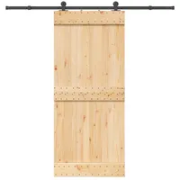 vidaXL Narvik rechts 90 x 210 cm Braun/Schwarz