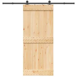 vidaXL Narvik rechts 90 x 210 cm Braun/Schwarz