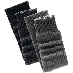 Beinstulpen LAVANA, Damen, schwarz (schwarz, grau, meliert), Strick, Wolle, meliert, casual, Stulpen, und Armstulpen