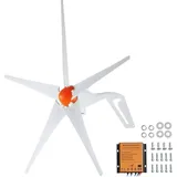 500 W Windkraftanlage 12 V Windgenerator 5-Blatt-Windkraftgenerator mit MPPT-Regler einstellbare Windrichtung und 2,5 m/s Startwindgeschwindigkeit ...