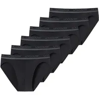 SCHIESSER Rioslip grau / schwarz XXL 6er Pack