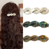 XINGNIAO Große Haarspangen für Frauen, Französisch, verflochten, schöne Klassische Haarspangen mit Druckknöpfen, Zubehör für Dickes Haar