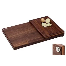 Schneidboard Schneidebrett-Set Nussbaum - Schneidebrett & Zwiebelbrett - Made In Germany - 45x29x3,8 & 29x19x1,5 cm