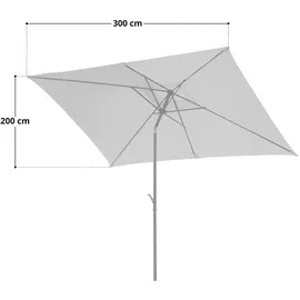 Svita Sonnenschirm 300 x 200 cm Taupe