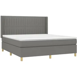vidaXL Boxspringbett 180 x 200 cm Dunkelgrau
