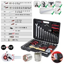 KS Tools 1/4"+1/2" Werkzeug-Satz 88-tlg.