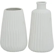 Boltze Vase Esko 2er-Set, weiß