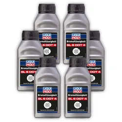 6x 250ml LIQUI MOLY 21166 Bremsflüssigkeit SL6 DOT 4 Bremse Flüssigkeit Brake
