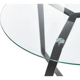 Beliani Esstisch 100 cm Rund Dekorative Beine in Schwarz Elegant Modern Esszimmer Küche