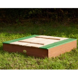 Axi Holz Sandkasten Sandgrube Ella | Braun | 90x95x20 cm