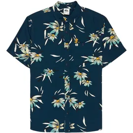 QUIKSILVER Kurzarmhemd Floral Blau XL