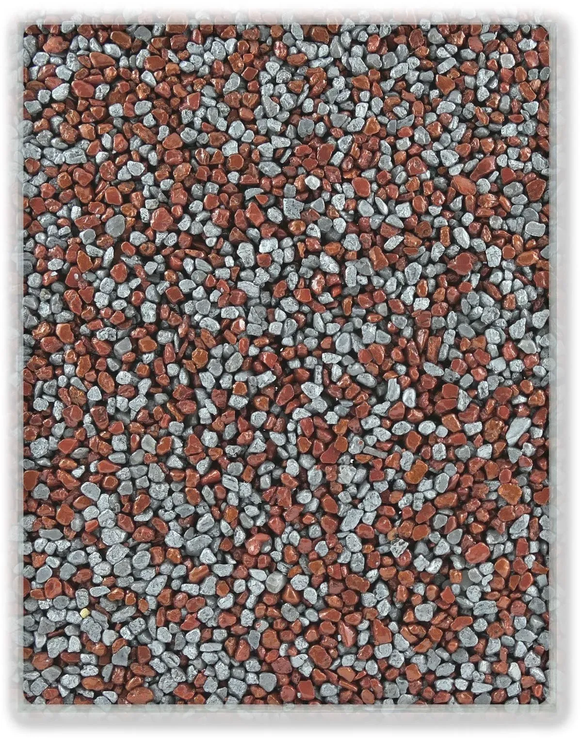 Terralith Farbmuster Metallic Steinteppich -metallic mix 203-, Körnung: mittel (4-6 mm)