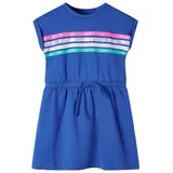 vidaXL Blusenkleid Kinderkleid mit Kordelzug Kobaltblau 116