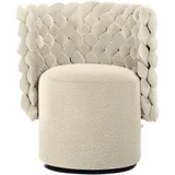 Calia Italia Sessel GIUGGIOLA 70 x 81 x 62 cm Beige/Braun drehbar