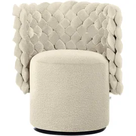 Calia Italia Sessel GIUGGIOLA 70 x 81 x 62 cm Beige/Braun drehbar
