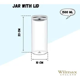 wilmax england Vorratsdose Borosilikatglas 1500 ml