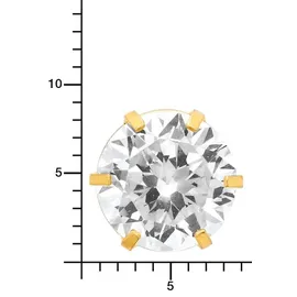 Amor Paar Ohrstecker AMOR "2013836", gold (gelbgoldfarben), Ohrringe, Damen, 8mm, Gelbgold 375, mit Zirkonia (synth.)
