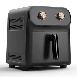 AeroCrisp 6 Heißluftfritteuse, 1700 W, 6 Liter, Drehknöpfe Schwarz 6 Liter