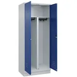 C+P Spind Stahl 1950 x 800 x 500 mm lichtgrau/enzianblau abschließbar