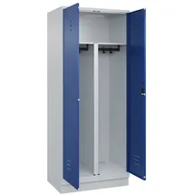 C+P Spind Stahl 1950 x 800 x 500 mm lichtgrau/enzianblau abschließbar