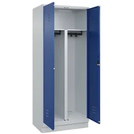 C+P Spind Stahl 1950 x 800 x 500 mm lichtgrau/enzianblau abschließbar