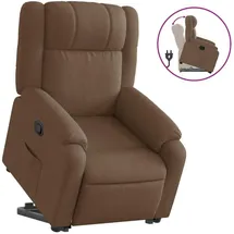 vidaXL Relaxsessel mit Aufstehhilfe Stoff 95 x 99 x 95 cm Braun mit Liegeposition