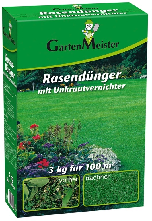 Rasendünger Mit Unkrautvernichter  3 Kg Für Ca. 110 M2