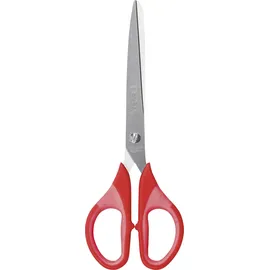 Heyda 204809423 Universalschere/Büroschere Colour Code 18 cm mit Soft-Touch-Einlage) rot/red