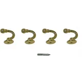 INDEKO Raffhaken Tours, rund, Gardinen, Vorhänge, (Set, 4-tlg) goldfarben