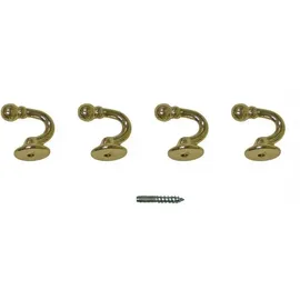 INDEKO Raffhaken Tours, rund, Gardinen, Vorhänge, (Set, 4-tlg) goldfarben