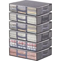 luxuskollektion Unterbettbox 40L 6-tlg. grau