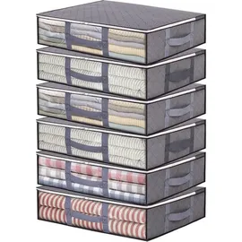luxuskollektion Unterbettbox 40L 6-tlg. grau