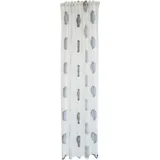 Homing Vorhang HOMING "Kaleo" Gr. 1, weiß (weiß, grau), B:140cm H:245cm, Scherli, Polyester, Gardinen, Vorhang mit verdeckten Schlaufen Kaleo weiß/grau 140x245cm
