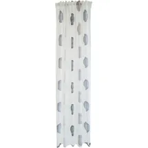 Homing Vorhang HOMING "Kaleo" Gr. 1, weiß (weiß, grau), B:140cm H:245cm, Scherli, Polyester, Gardinen, Vorhang mit verdeckten Schlaufen Kaleo weiß/grau 140x245cm