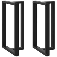 VidaXL Bartischbeine T-Form 2 Stk. Schwarz 60x35x(100-101) cm Stahl