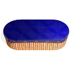 GRASEKAMP Abdeckplane oval Blau/Schwarz 800x540 cm