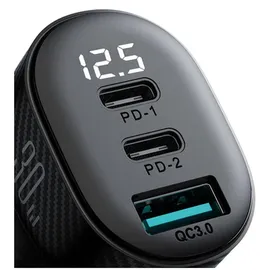 Joyroom KFZ-Adapter 30W 2x USB-C USB-A Schwarz