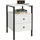 Relaxdays Nachtschrank 2 Schubladen 61 x 40 x 40 cm Weiß/Schwarz