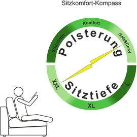 OTTO home Wohnlandschaft OTTO HOME "Cosy U-Form, B: 309 cm, Sitzaufbau im Sandwich-Federkern", beige (taupe), B:309cm H:46cm T:162cm, 100%Polyester, Sofas, Wohnlandschaft, 2 Zierkissen, Mega-Sofa, Cord oder Struktur weich, Kaltschaumauflage