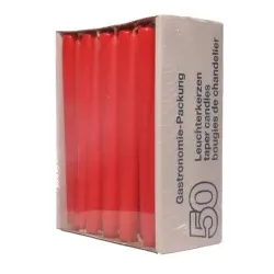 Leuchterkerze rot AG-309 , 1 Packung = 50 Stück