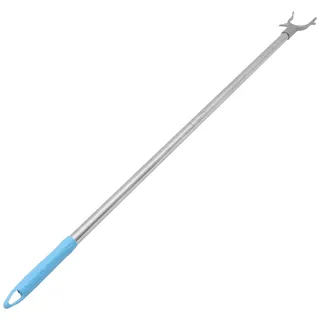 STOBAZA Kleiderhakenstange Langer Stab Zum Aufhängen Von Kleidung Schrankstangen Mit Haken Wäscheleine-Stütze Edelstahl-Haken Für Nutzstangen