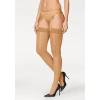 LASCANA Strapsstrümpfe Damen 2x natur Gr.56/58
