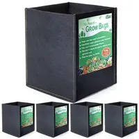 Growerz Square GrowPotz 5er-Set Kultursäcke mit hoher Festigkeit 11 l