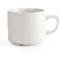 Gastronoble Teetassen | Porzellan | Weiß | 200ml | 24 Teile