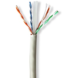 Nedis Netzwerk-Kabel Rollen CAT6 Solid U/UTP | Bare Copper | 305.0 m | Indoor | Round | LSZH | Grey | Gift Box