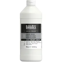 Liquitex 8870513 Gieß- und Pouringmedium, wasserfest, nicht-vergilbend, flexibel, erhöht den Farbfluss - Gießmedium für Acrylfarben 946ml Flasche