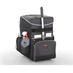 Rubbermaid QUICK CART Reinigungswagen, eleganter Trolley, grau, Mobiler Reinigungskoffer ist ideal für Housekeeping-Dienste, Wartungsdienste etc, Kapazität: 60 lb / 27,22 kg