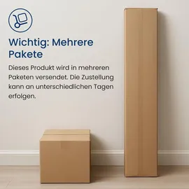 home collective Kleiderschrank Mehrzweckschrank 50x40x180 cm Grau